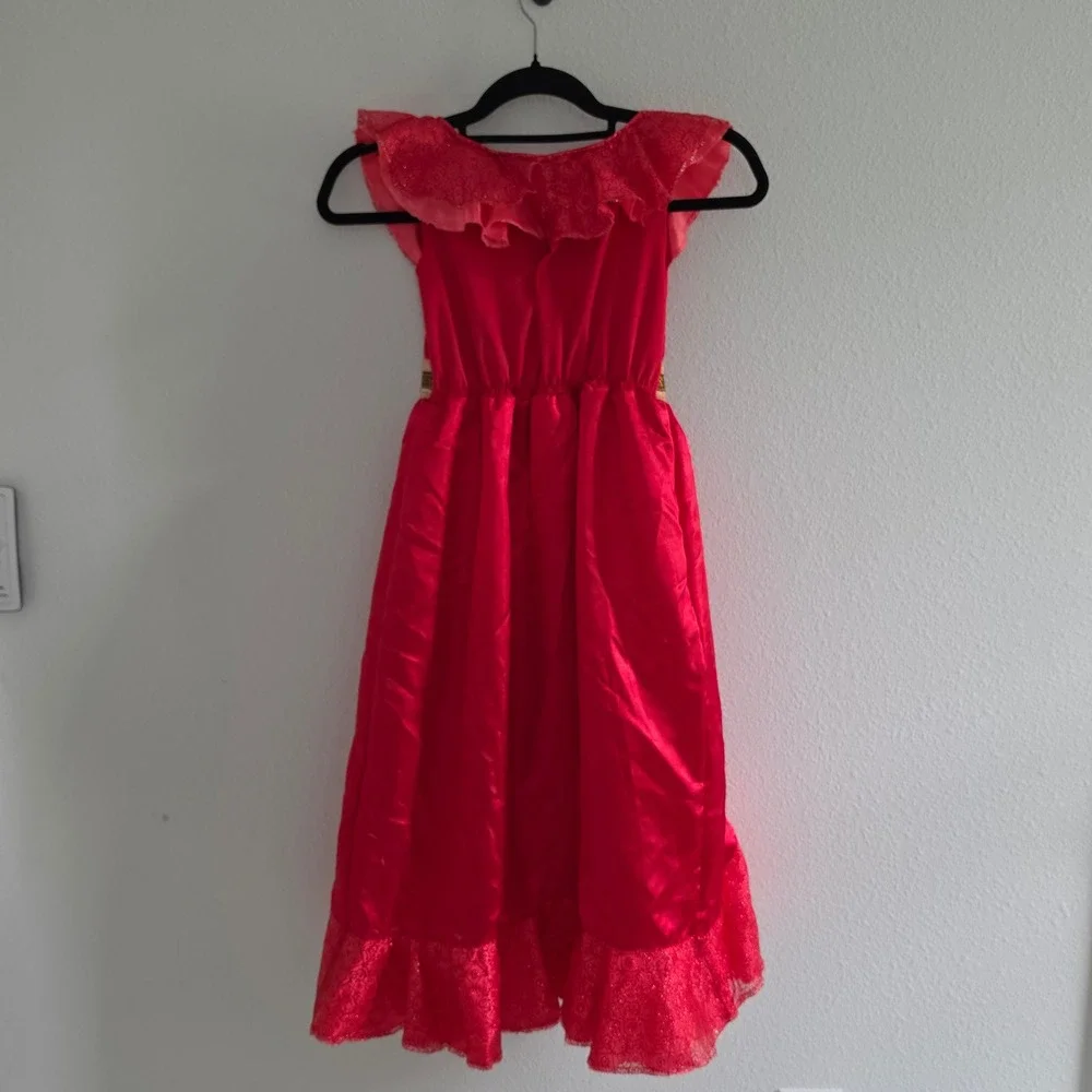 Disney Elena of Avalor Red Costume Dress Girls Size 4-6X